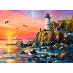 Ravensburger Puzzle 500 p - Phare au coucher du soleil