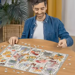 Ravensburger Puzzle 1000 p - Affiches de fleurs du jardin