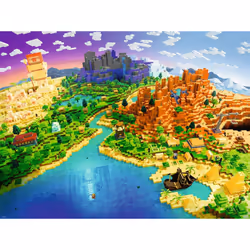 Ravensburger Puzzle 1500 p - Le monde de Minecraft, 1500 pièce(s), Paysage, 14 an(s)