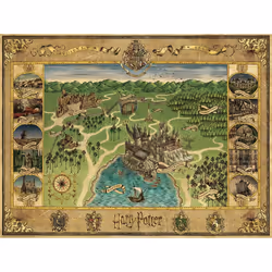 Ravensburger Puzzle 1500 p - La carte de Poudlard / Harry Potter, 1500 pièce(s), Télévision/films, 14 an(s)