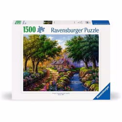Ravensburger Puzzle 1500 p - Cottage au bord de la rivière, 1500 pièce(s), 14 an(s)