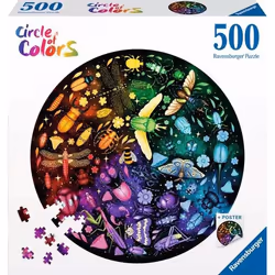Ravensburger Puzzle Adulte - Puzzle rond 500 pièces - Insectes (Circle of Colors) - Adultes, enfants dès 12 ans - Puzzle de q ...