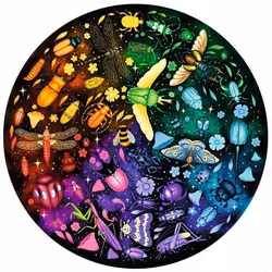 Ravensburger Puzzle Adulte - Puzzle rond 500 pièces - Insectes (Circle of Colors) - Adultes, enfants dès 12 ans - Puzzle de qualité supérieure