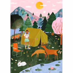 Nathan puzzle 1000 p - Let's go camping / Arual (Collection Carte blanche)