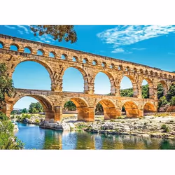 Nathan puzzle 1000 p - Le pont du Gard / Des racines et des ailes