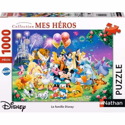 Nathan puzzle 1000 p - La Famille Disney, 1000 pièce(s), 12 an(s)
