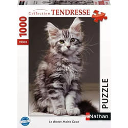 Nathan puzzle 1000 p - Le chaton Maine Coon