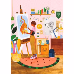 Nathan puzzle 1500 p - Atelier d'artiste / Laura Lhuillier