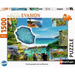 Nathan puzzle 1500 p - Carte postale de La Réunion