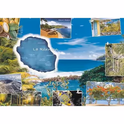 Nathan puzzle 1500 p - Carte postale de La Réunion