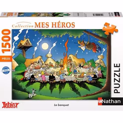 Nathan puzzle 1500 p - Le banquet / Astérix, 1500 pièce(s), 14 an(s)