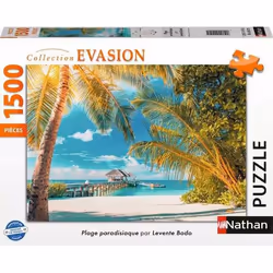 Nathan puzzle 1500 p - Plage paradisiaque, 1500 pièce(s), 14 an(s)