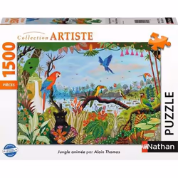 Nathan puzzle 1500 p - Jungle animée / Alain Thomas, 1500 pièce(s), 14 an(s)