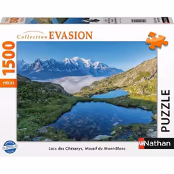 Nathan puzzle 1500 p - Lacs des Chéserys, Massif du Mont-Blanc, 1500 pièce(s), 14 an(s)
