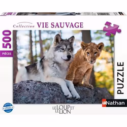Nathan puzzle 500 p - Le loup et le lion, 500 pièce(s), 10 an(s)