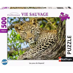 Nathan puzzle 500 p - Les yeux du léopard
