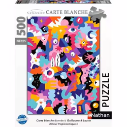 Nathan puzzle 500 p - Amour tropicosmique II / Guillaume & Laurie (Collection Carte blanche), 500 pièce(s), 10 an(s)