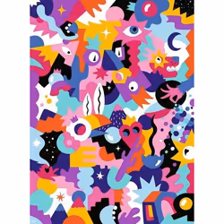 Nathan puzzle 500 p - Amour tropicosmique II / Guillaume & Laurie (Collection Carte blanche)