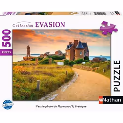 Nathan puzzle 500 p - Vers le phare de Ploumanac’h, Bretagne, 500 pièce(s), 10 an(s)