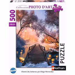Nathan puzzle 500 p - Chemin des lanternes / Diego Hernandez, 500 pièce(s), 10 an(s)