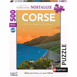 Nathan puzzle 500 p - Affiche de la Corse / Louis l'Affiche, 500 pièce(s), 10 an(s)