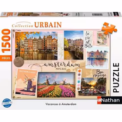 Nathan Pz Vacances Amsterdam 1500p, Jeu de puzzle, Adultes et enfants, Unisexe, 99 an(s), Multicolore, Allemagne