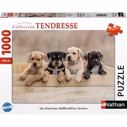 Nathan Pz AmStaff Terriers 1000p, Jeu de puzzle, Adultes et enfants, Unisexe, 99 an(s), Multicolore, Allemagne