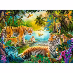 Ravensburger Puzzle 500 pièces - Tigres dans l'oasis