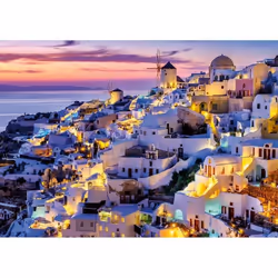 Puzzle 1500 pièces Coucher de soleil sur Santorin Adultes et enfants dès 14 ans Collection Évasion 12001532 Nathan