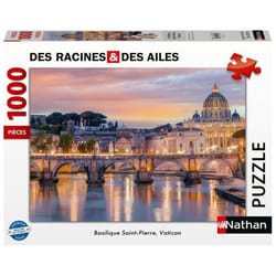Nathan - Puzzle 1000 pièces - Basilique Saint-Pierre Vatican - Des Racines et des Ailes - dès 14 ans- Collection Evasion - 12001821