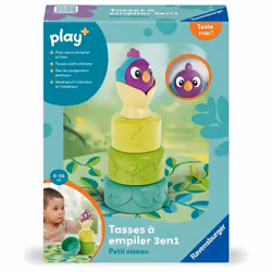 Ravensburger play+ Tasses à empiler - Petit oiseau 0-12 mois Premier âge bébé