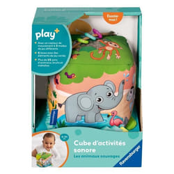 Ravensburger play+, Cube d'activités sonore - Les animaux sauvages , 0-12 mois, Premier âge, bébé