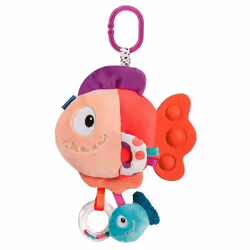 Ravensburger play+, Peluche pop-it - Piranha rouge , 6-36 mois, Premier âge, bébé