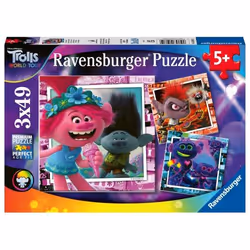 Ravensburger Puzzles 3X49 P - Tournée Mondiale/Trolls 2, 49 pièce(s), 5 an(s)