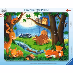 Ravensburger Puzzle cadre 30-48 p - Les petits animaux s'endorment, 35 pièce(s), Dessins animés, 4 an(s)