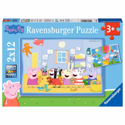 Ravensburger Puzzle Enfant - Lot de 2 puzzles 12 pièces - Les aventures de Peppa Pig - Enfant dès 3 ans - Puzzle de qualité s ...