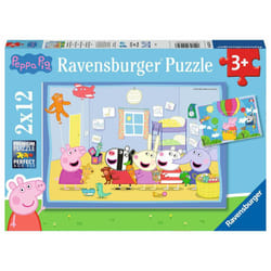 Ravensburger Puzzle Enfant - Lot de 2 puzzles 12 pièces - Les aventures de Peppa Pig - Enfant dès 3 ans - Puzzle de qualité supérieure - Carton épais et résistant - Quotidien & Famille