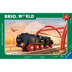 BRIO Puzzle cadre 15 p - Locomotive à vapeur, 15 pièce(s), 3 an(s)