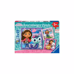 Ravensburger Puzzles 3x49 p - L'heure de jouer avec Gabby, 49 pièce(s), 5 an(s)