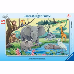 Ravensburger Puzzle cadre 15 p - Animaux d'Afrique, 15 pièce(s), Flore et faune, 3 an(s)