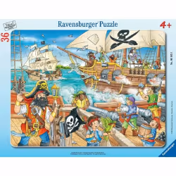 Ravensburger Cadre 30-48 P - L'Attaque Des Pirates, 36 pièce(s), Dessins animés, 4 an(s)