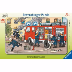 Ravensburger Puzzle cadre 15 p - Ma voiture de pompier, 15 pièce(s), Dessins animés, 3 an(s)