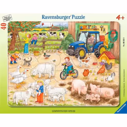 Ravensburger Puzzle cadre 30-48 p - A la ferme, 40 pièce(s), Animaux