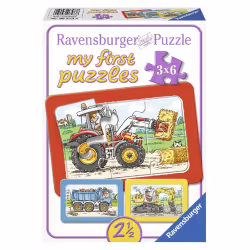 Ravensburger Excavateur, tracteur et chargeur à bascule, 6 pièce(s), Véhicules, 2 an(s)