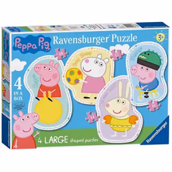 Ravensburger Peppa Pig Four Large Shaped, 10 pièce(s), Dessins animés, 3 an(s)