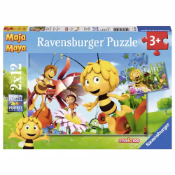 Ravensburger Puzzles 2x12 p - Maya l'abeille dans le pré de fleurs, 12 pièce(s), Dessins animés, 3 an(s)