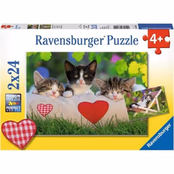 Ravensburger Puzzles 2x24 p - Chatons au repos, 24 pièce(s), 4 an(s)