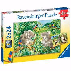 Ravensburger Puzzles 2x24 p - Mignons koalas et pandas, 24 pièce(s), Faune, 4 an(s)