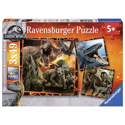Ravensburger Puzzles 3x49 p - Instinct de chasseur / Jurassic World, 49 pièce(s), Dinosaures, 5 an(s)