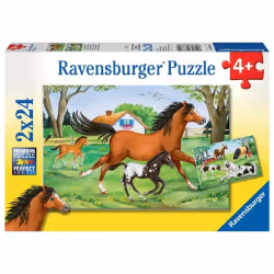 Ravensburger Puzzles 2x24 p - Monde de chevaux, 24 pièce(s), Animaux, 4 an(s)